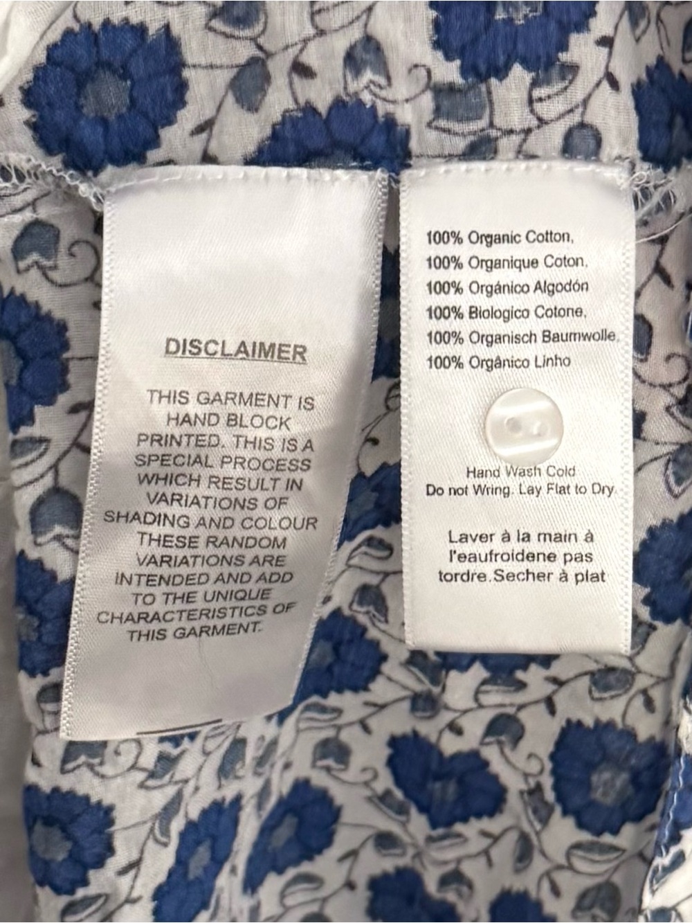 Emerson Fry India Collection Indigo Heirloom Maxi Dress Small - Picture 6 of 6